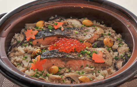 東京調理製菓専門学校 鮭ときのこの炊き込み御飯 秋の素材で旬を感じてみよう