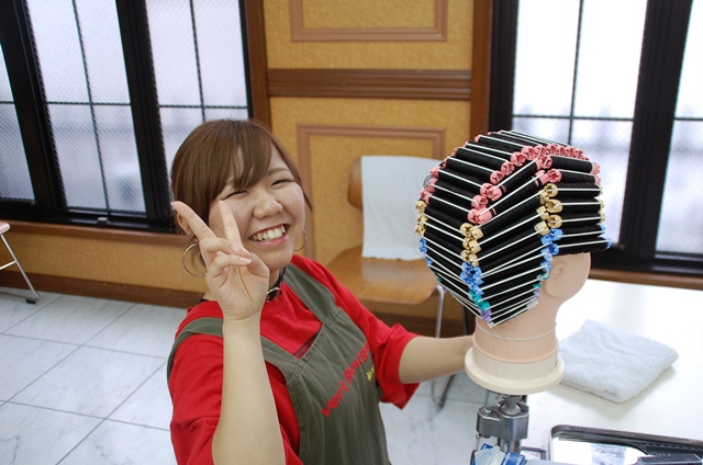 ヴェールルージュ美容専門学校 ワインディング&カラー
