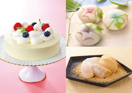 日本菓子専門学校 <W体験>レアチーズケーキ&練切(朝顔)/ わらびもち