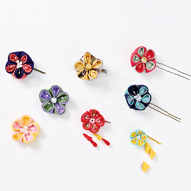 織田きもの専門学校 つまみ細工作り＆袴着付け体験