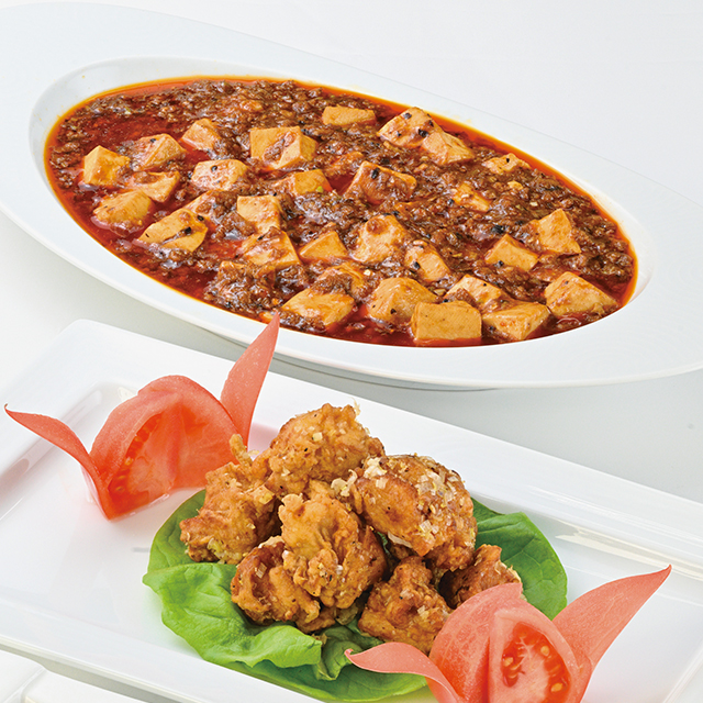 織田調理師専門学校 麻婆豆腐&唐揚げ
