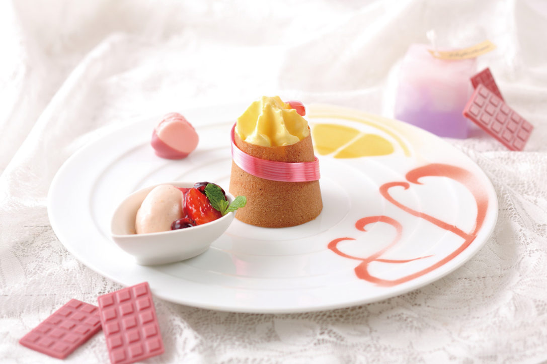 服部栄養専門学校 バレンタイン盛り合わせプレート!ヘーゼルナッツとチョコレートのラングドシャほか